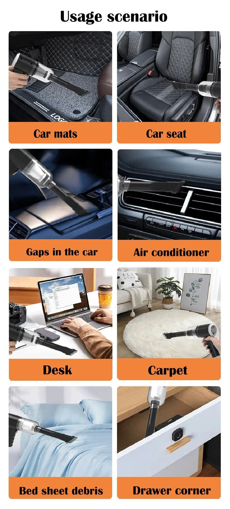 Wireless high portable car vacuum